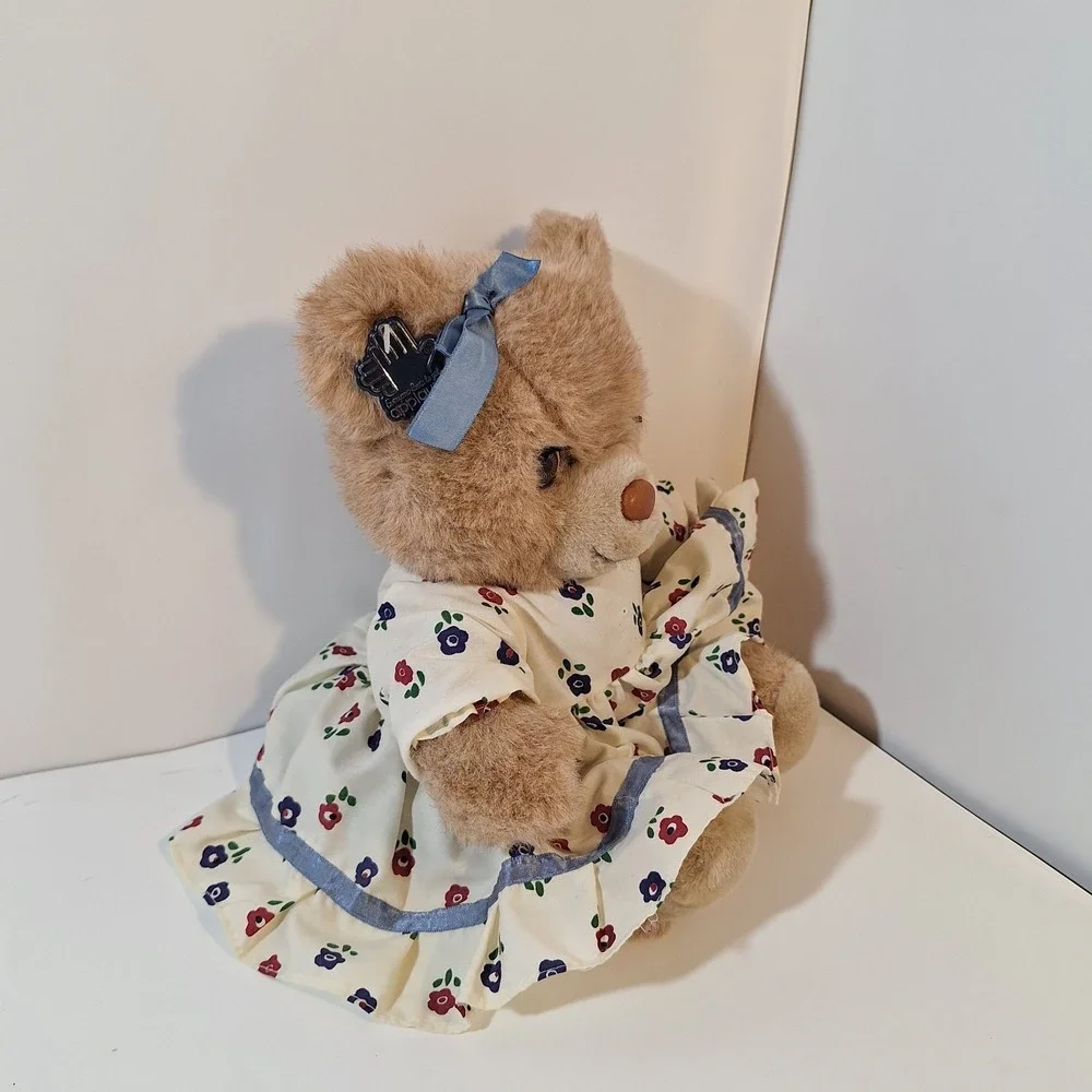 applause teddy bear Talena moving eyes Flower dress school plush 1987 With Tag‎